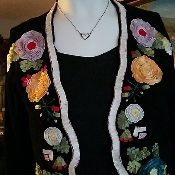 FANCY VINTAGE CROP CARDIGAN - Picture 7 of 7